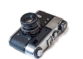 Image showing Film camera on a white background