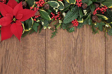 Image showing Christmas Floral Border