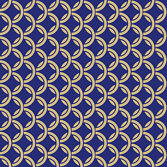 Image showing Vector blue background with rings. Seamless hauberk