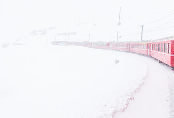 Image showing Train in the snow