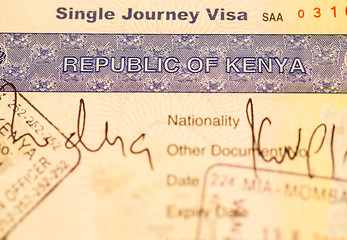 Image showing Kenya visa