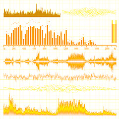 Image showing Sound waves set. Music background. EPS 10