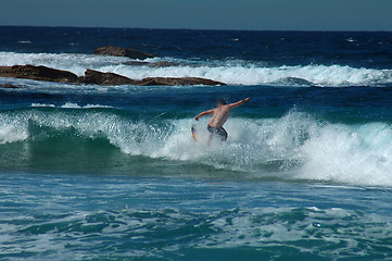 Image showing dangerous surfing