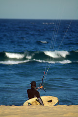 Image showing kite surfing