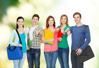 Image showing group of smiling students standing