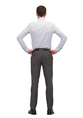 Image showing businessman or teacher from back