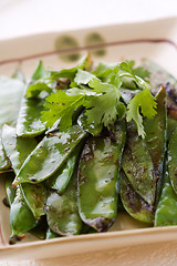 Image showing Grilled snow pea