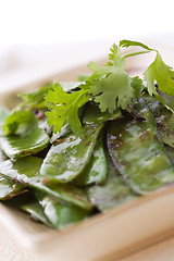 Image showing Grilled snow peas