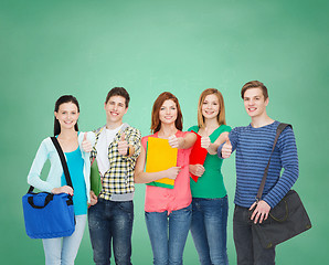 Image showing group of smiling students standing