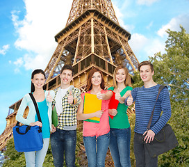 Image showing group of smiling students standing