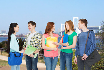 Image showing group of smiling students standing