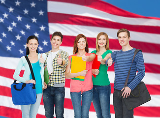 Image showing group of smiling students standing