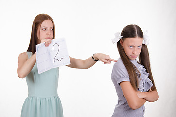 Image showing Teacher gave the student a deuce