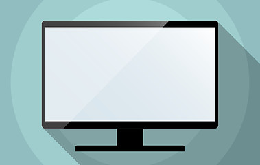 Image showing Computer monitor or TV with blank screen