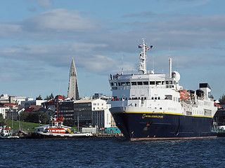 Image showing REYKJAVIK, ICELAND-JULY 29 : National Geographic explorer leavin