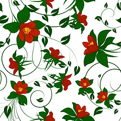 Image showing Seamless floral pattern