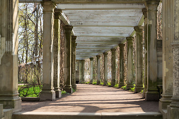 Image showing antique columns corridor