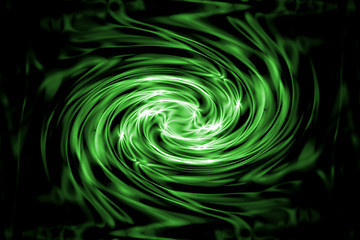 Image showing Black And Green Swirled Together