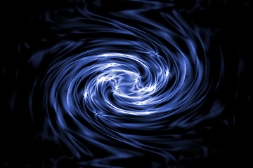 Image showing Black And Blue Swirled Together