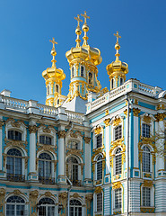 Image showing golden domes with crosses of catherine's palace in tsarkoie selo