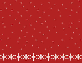 Image showing Snowflake Background Red