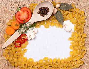 Image showing Frame of pasta