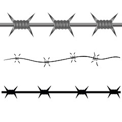 Image showing barbed wire