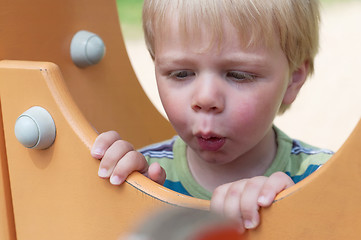 Image showing Young boy on playground