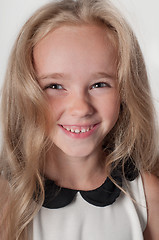 Image showing Adorable little girl in white