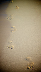 Image showing Footprints on Sand