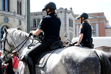 Image showing Riding Police Guard