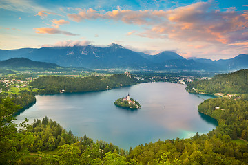 Image showing Bled Lake in Julian Alps, Slovenia.