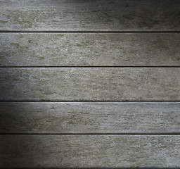 Image showing Grayish weathered horizontal wood lit diagonally