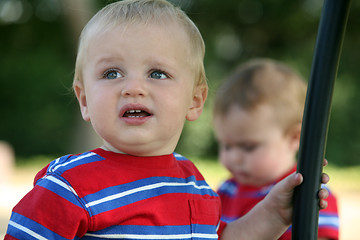 Image showing Two sad kids