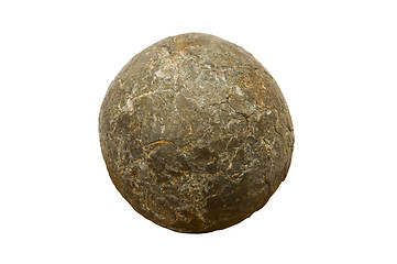 Image showing Old Cannonball against White