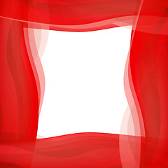 Image showing Red wavy graphic border