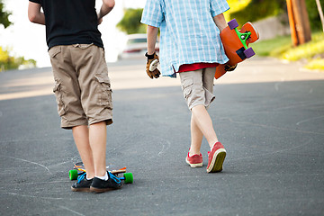 Image showing Longboarder Teenagers