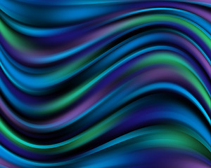 Image showing Blue, green and purple wavy lines