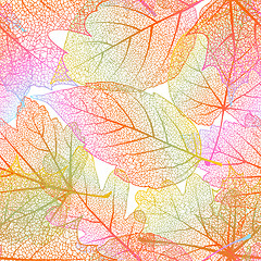 Image showing Detailed leaves seamless background. EPS 10