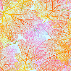 Image showing Detailed leaves seamless background. EPS 10