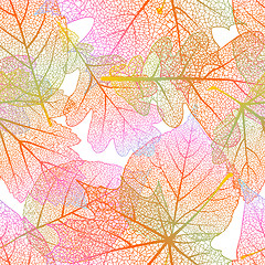 Image showing Detailed leaves seamless background. EPS 10