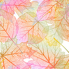 Image showing Detailed leaves seamless background. EPS 10