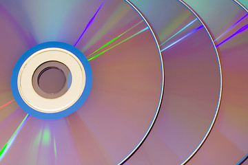 Image showing Row of CDs overlapping