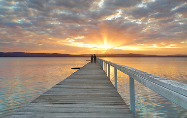 Image showing Sunset at Long Jetty