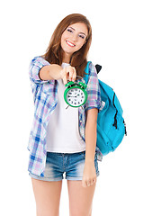 Image showing Girl with backpack