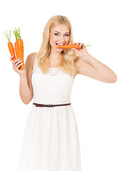 Image showing Woman with vegetables