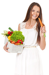 Image showing Woman with vegetables