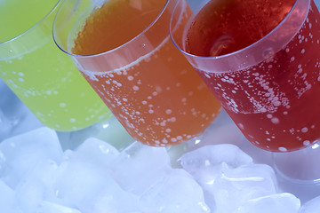 Image showing Colorful soda drinks

