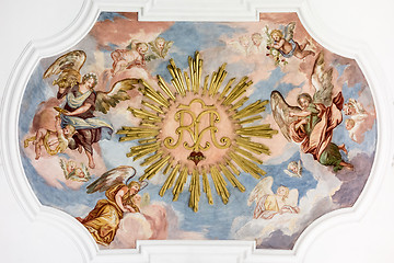 Image showing fresco angels