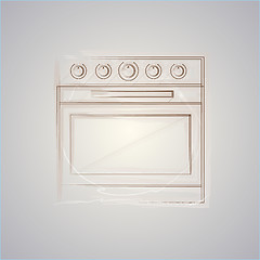 Image showing Sketch vector illustration of oven